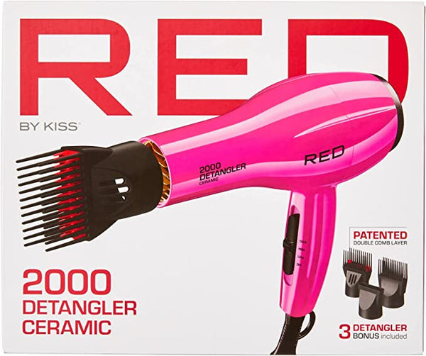 RED by KISS 2000 Detangler Ceramic Dryer (Pink)