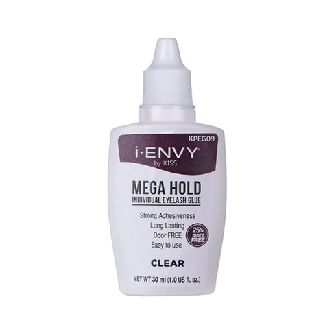 Kiss I Envy Mega Hold Clear Individual Lash Glue, 1oz