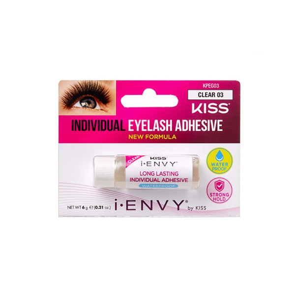 Kiss I Envy Individual Clear Eyelash Adhesive, 0.21oz