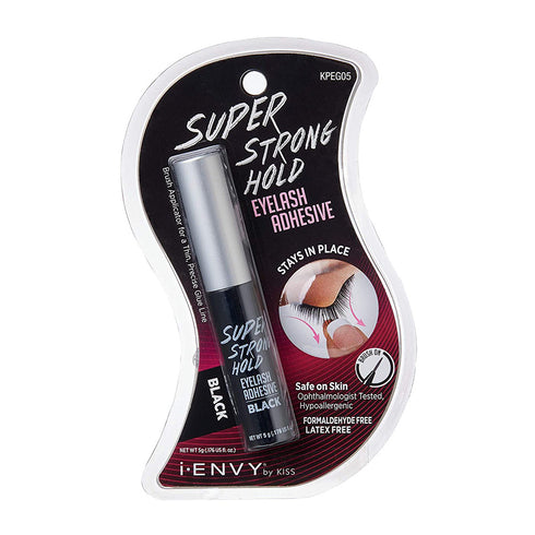 Kiss I Envy Super Strong Hold Black Eyelash Adhesive, 0.176oz