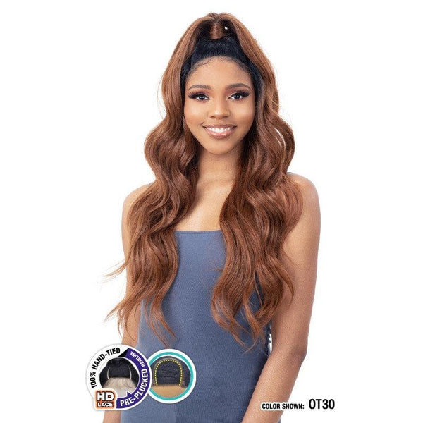 Model Model Shanice Synthetic Hair Half-up HD Lace front Wig