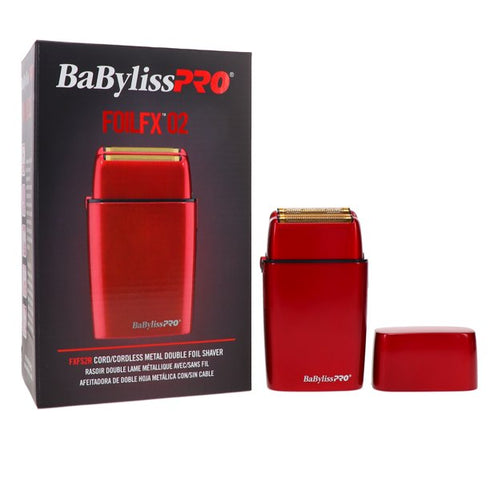 BaBylissPRO Cordless Red Metal Double Foil Shaver