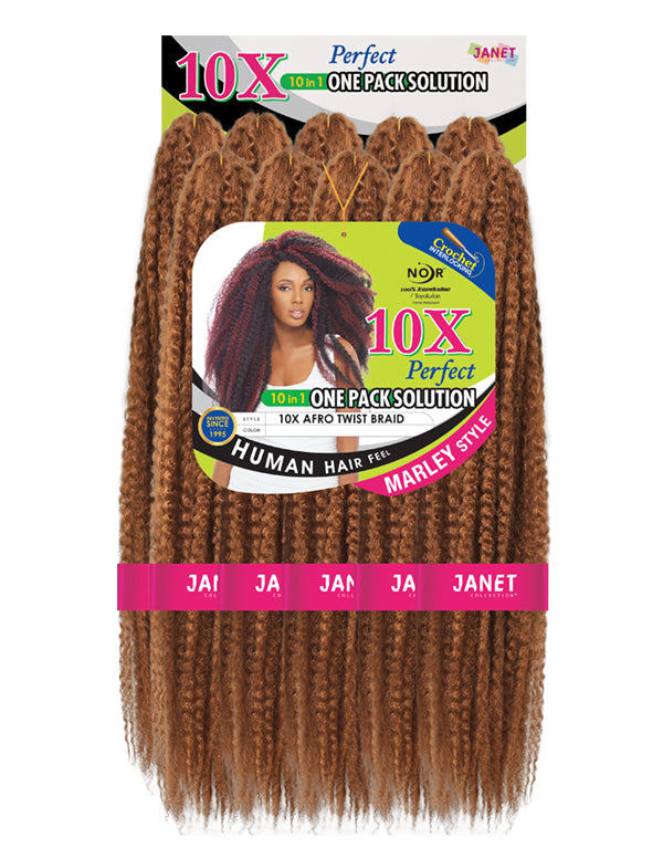 Janet Collection Braids Noir 10X Afro Twist Braid (Marley Style)