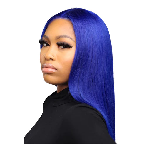 Hershe Color Me 13X4 LACE WIG 150% STRAIGHT ICE BLUE