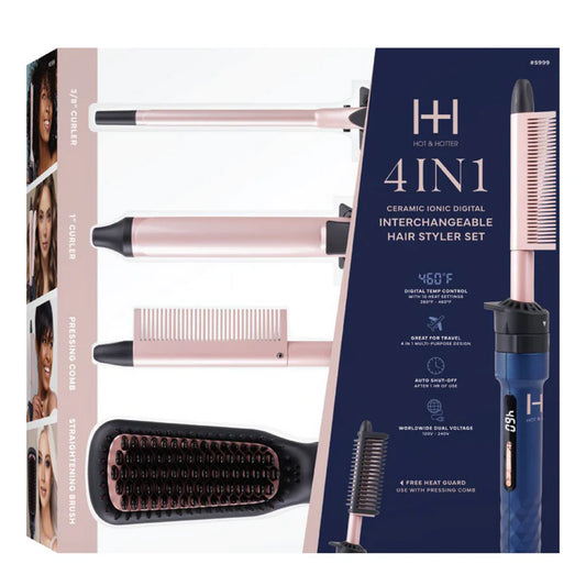 H&H Ceramic Digital Interchangeable Hair Styler Set Blue(05999)