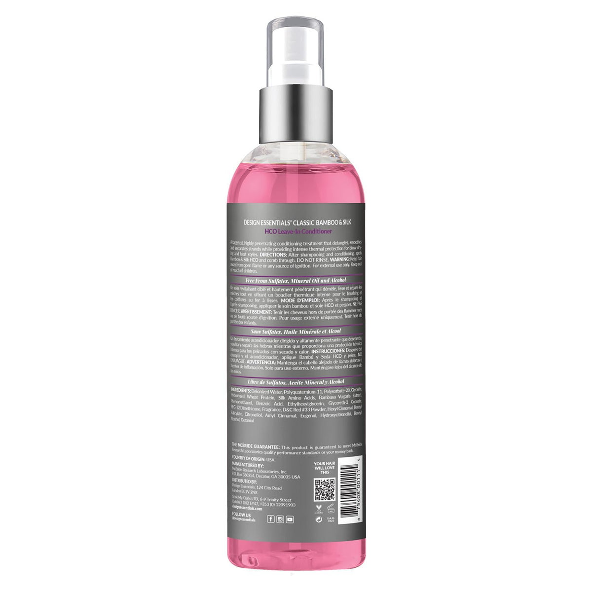 Design Essentials Bamboo & Silk HCO HCO LEAVE-IN CONDITIONER 8OZ(4 ...