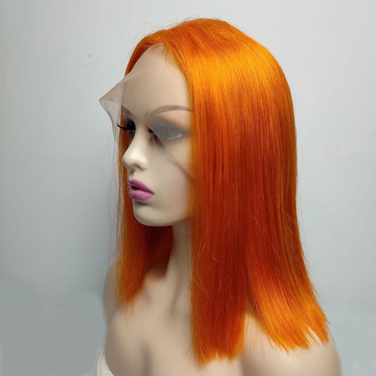 Hershe Color Me 13X4 LACE WIG 150% STRAIGHT ORANGE/BROWN