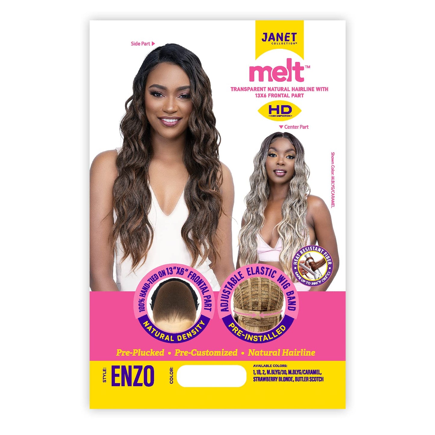 Janet Collection Synthetic Hair Melt 13x6 HD Swiss Lace Frontal Wig - ENZO