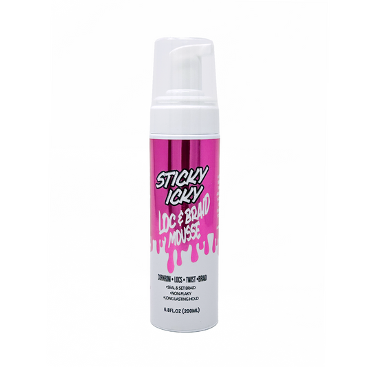 STICKY ICKY LOC & BRAID MOUSSE 6.8OZ (180 ml)