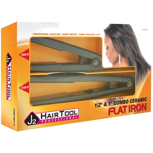 J2 HAIR TOOLS FLAT IRON COMBO with MINI 1″ &amp; 0.5″(DRE2115)