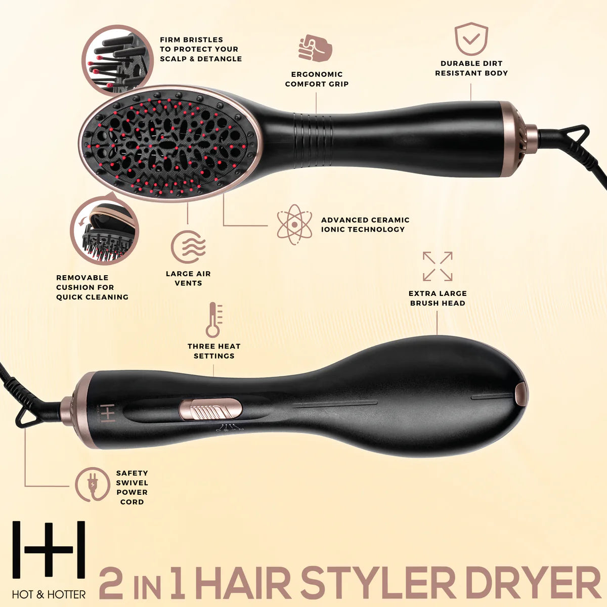 H&H 2 IN 1 HAIR STYLER DRYER(#5906)