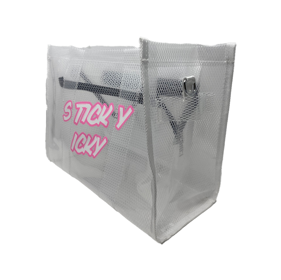 Sticky Icky Beach Tote Bag Clear