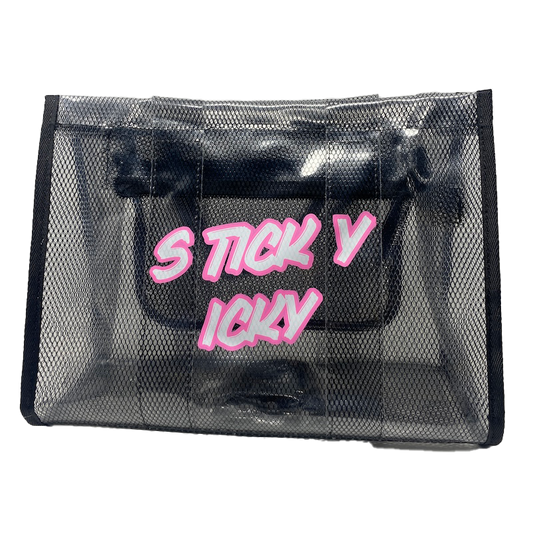 Sticky Icky Black Beach Tote Bag Black