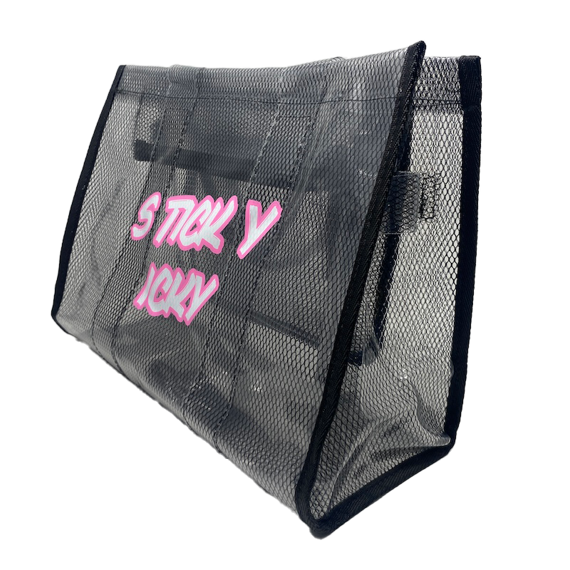 Sticky Icky Black Beach Tote Bag Black