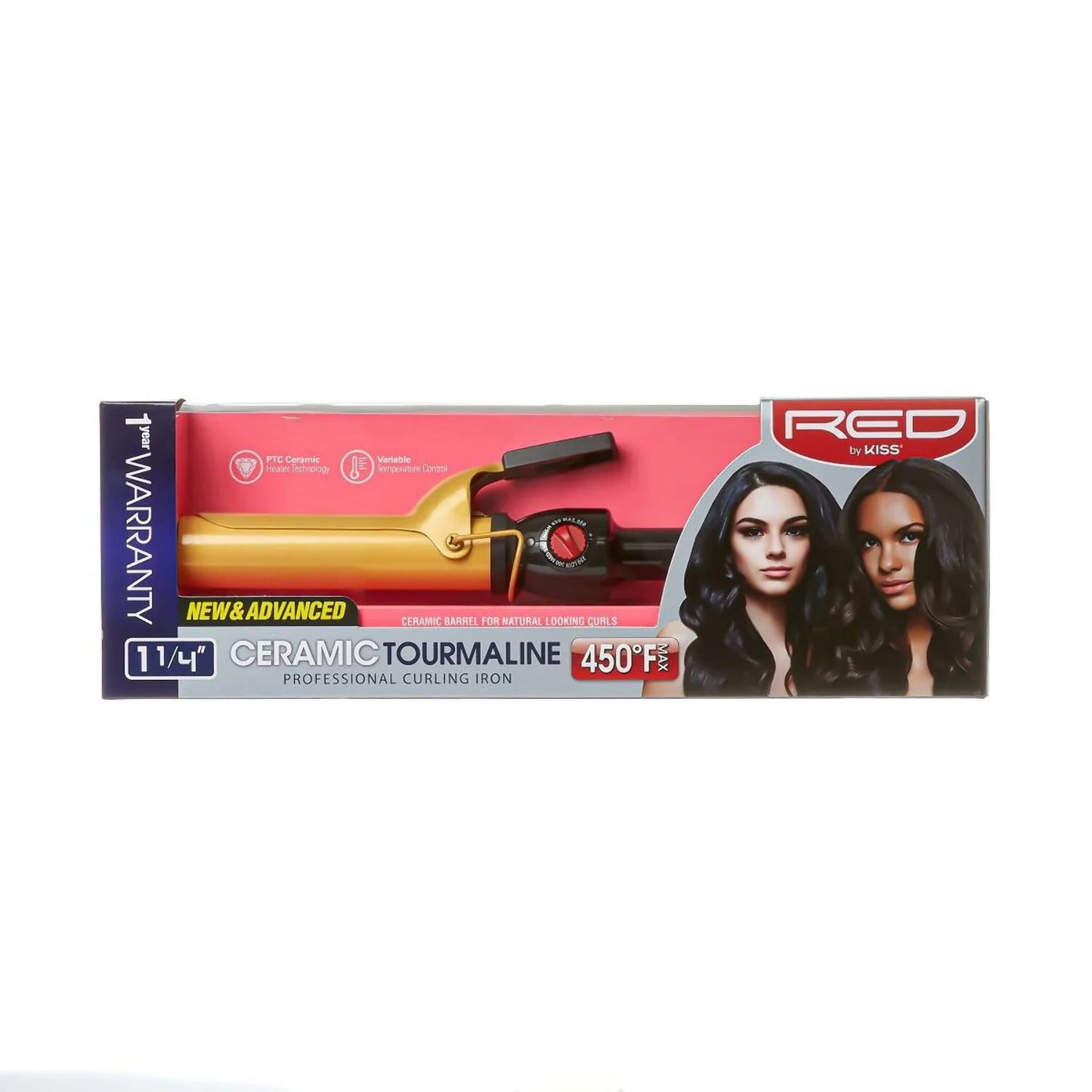 CI06N RED 1 1/4" CERAMIC CURLING IRON