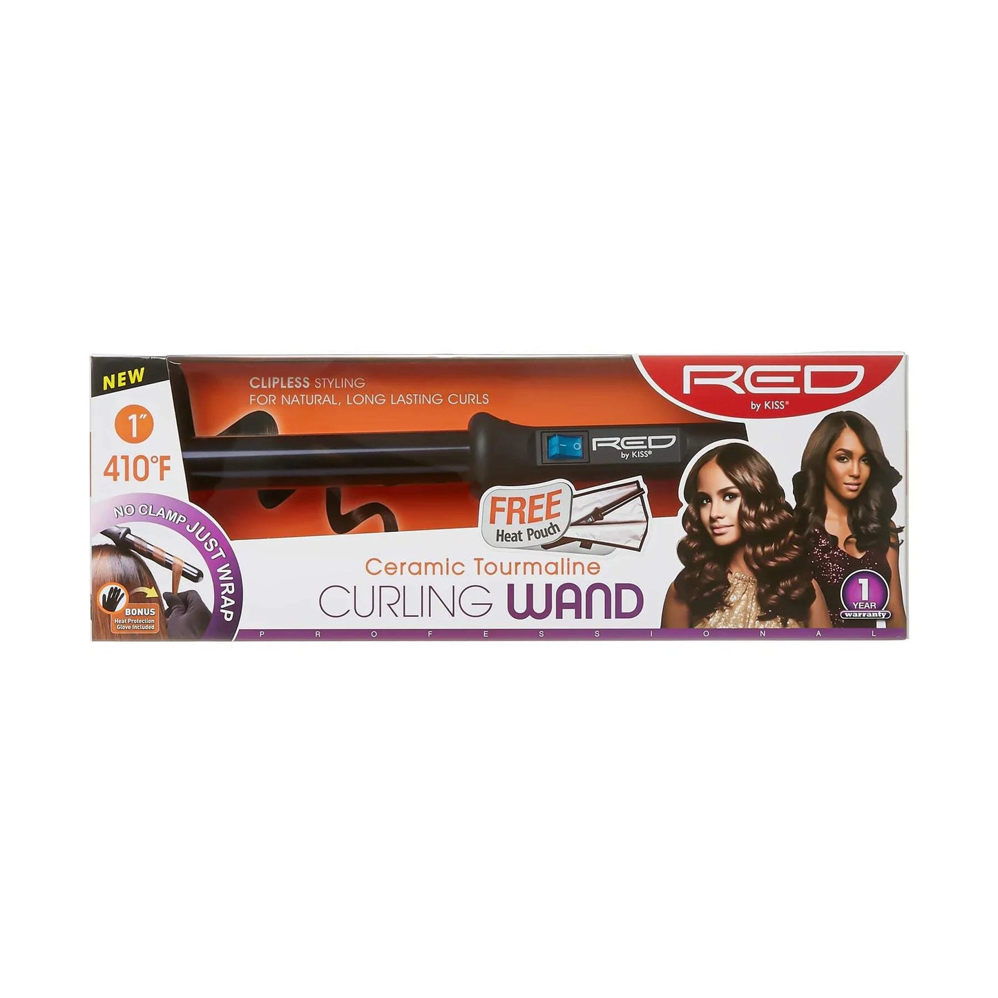 CIW02 RED 1" CURLING WAND