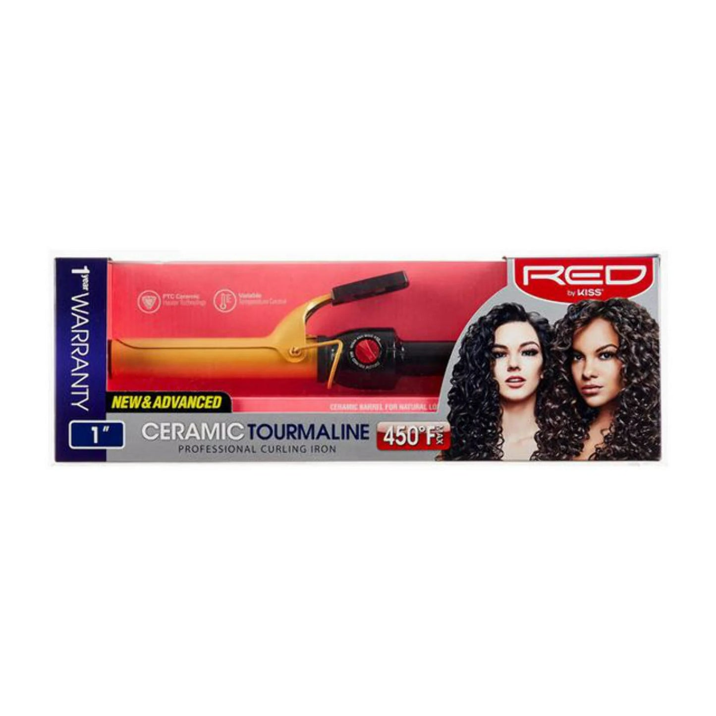 CI05N RED 1" CERAMIC CURLING IRON