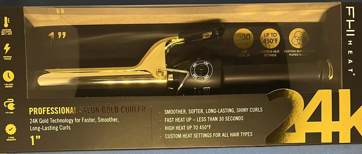 FHI HEAT 24K GOLD CURLING IRON 1"