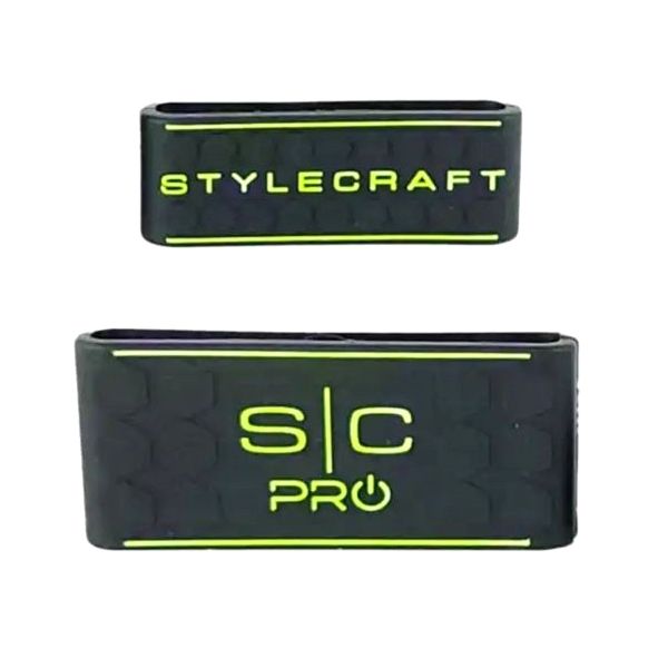 SC316B StyleCraft Clipper & Trimmer Grip Set (black with green logo)