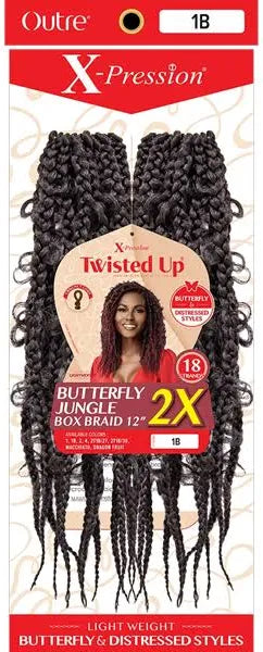 X-PRESSION TWISTED UP BUTTERFLY JUNGLE BOX 12" 2X