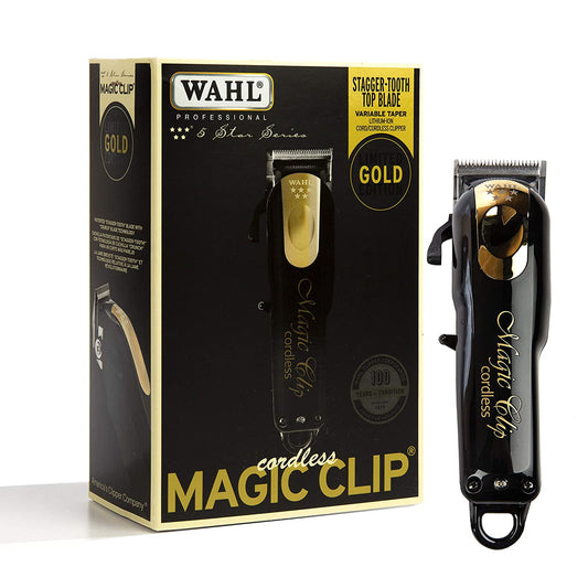 Wahl Professional 5-Star Limited Edition Gold Wireless Magic Clip, Black