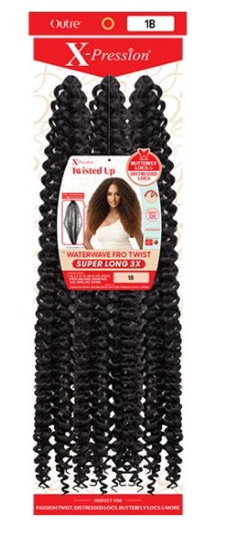 Outre Braids Outre X-Pression Twisted Up WATERWAVE FRO TWIST SUPER LONG 3X