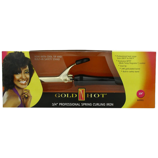 Gold N Hot Professional Spring-Grip Curling Iron 3/4"