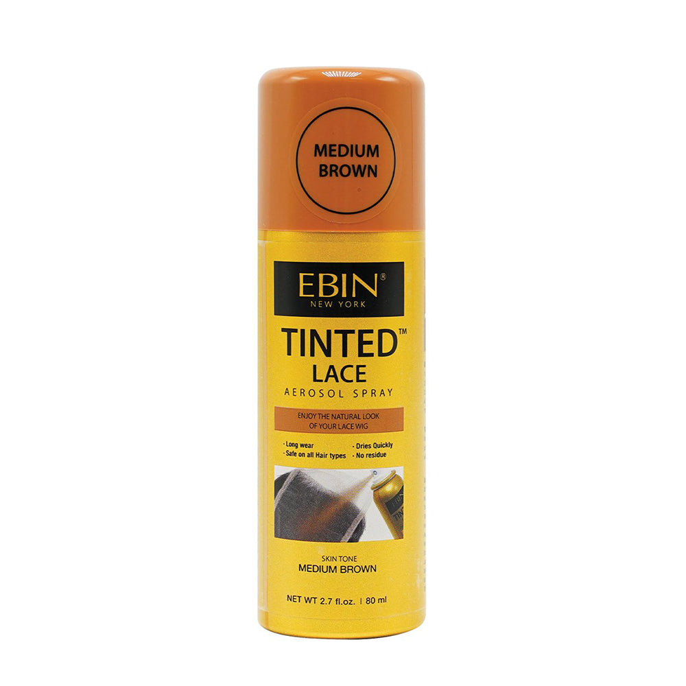 Ebin New York Tinted Lace Aerosol Medium Brown Spray, 2.7oz