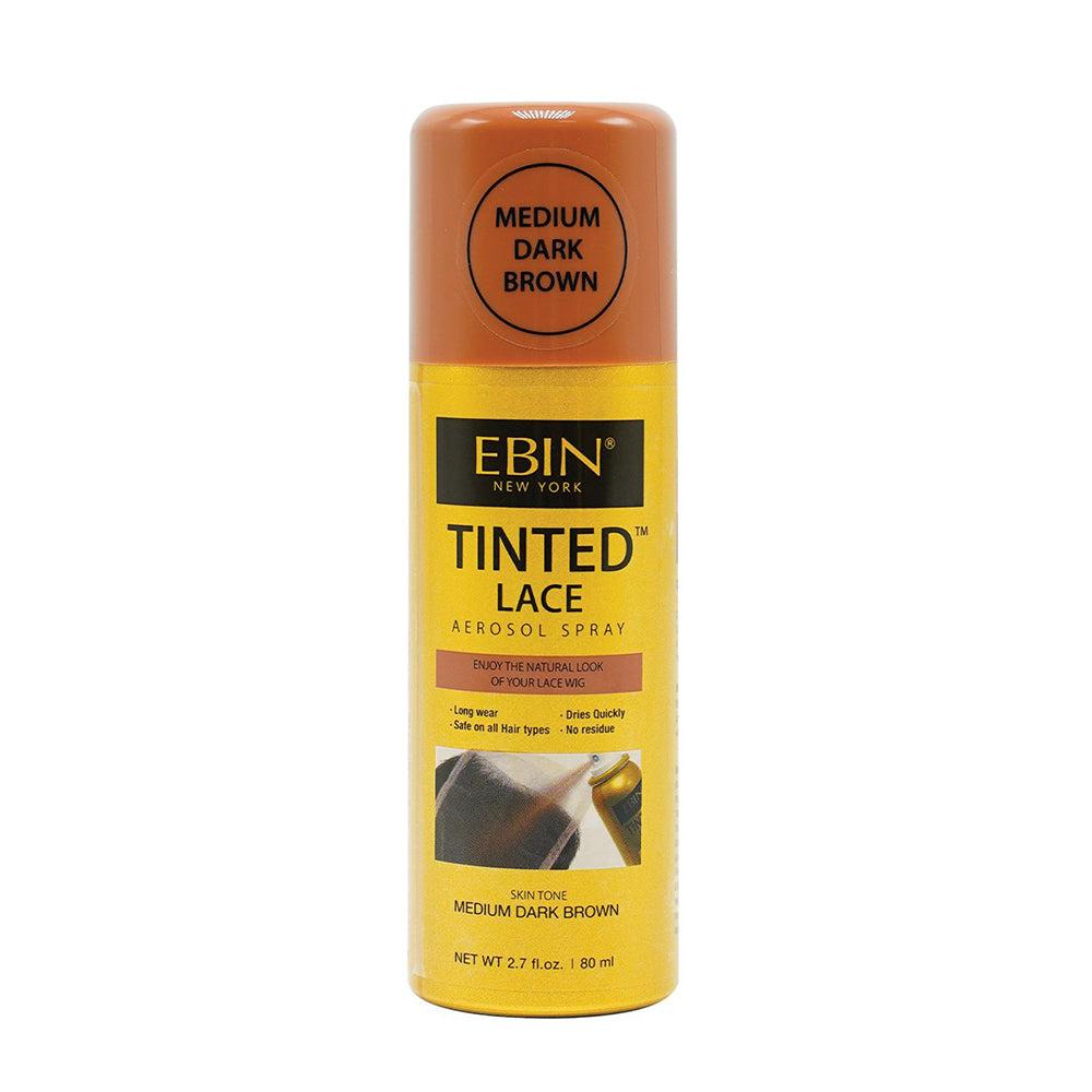 Ebin New York Tinted Lace Aerosol Medium Dark Brown Spray, 2.7oz