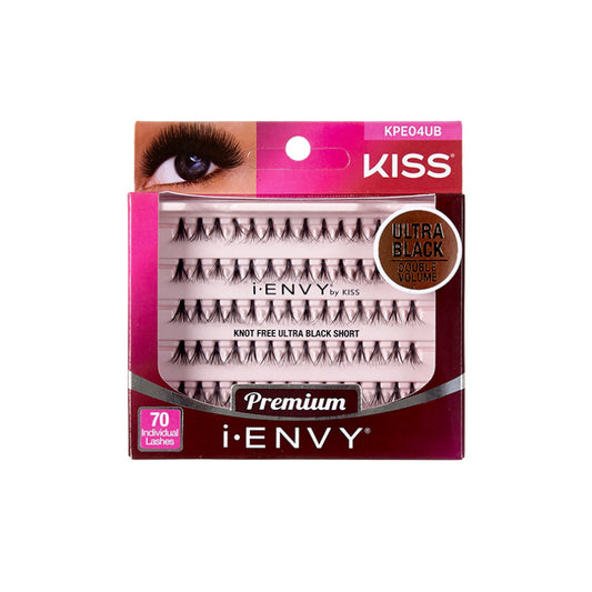 Kiss I Envy Individual Know Free Ultra Black Short Eyelashes - KPE04UB