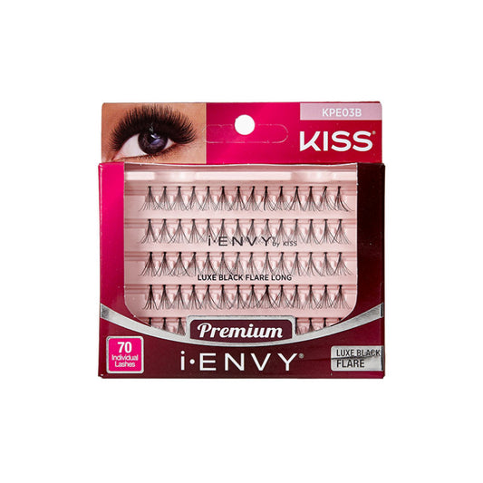 Kiss I Envy Individual Luxe Black Flare Long Eyelashes - KPE03B