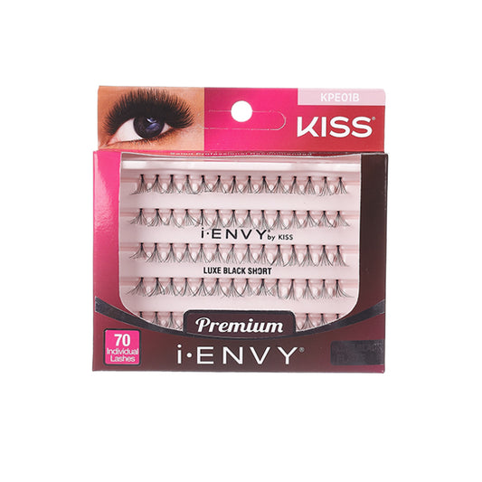 Kiss I Envy Individual Luxe Black Short Eyelashes - KPE01B