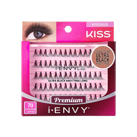 Kiss I Envy Individual Ultra Black Know Free Long Eyelashes - KPE06UB