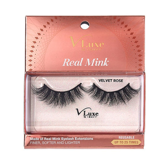 Kiss I Envy V-Luxe Real Mink Velvet Rose Eyelashes - VLEC03