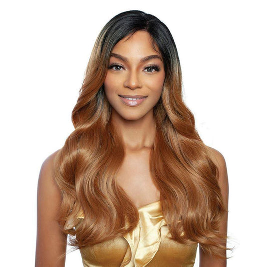 Mane Concept Brown Sugar Human Hair Blend BSI409 Amalfi Whole Lace Wig