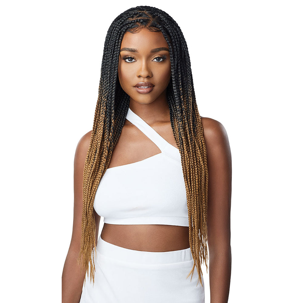 Outre Knotless Triangle Part 13x4 Braids Synthetic Hair Lace Frontal Wig